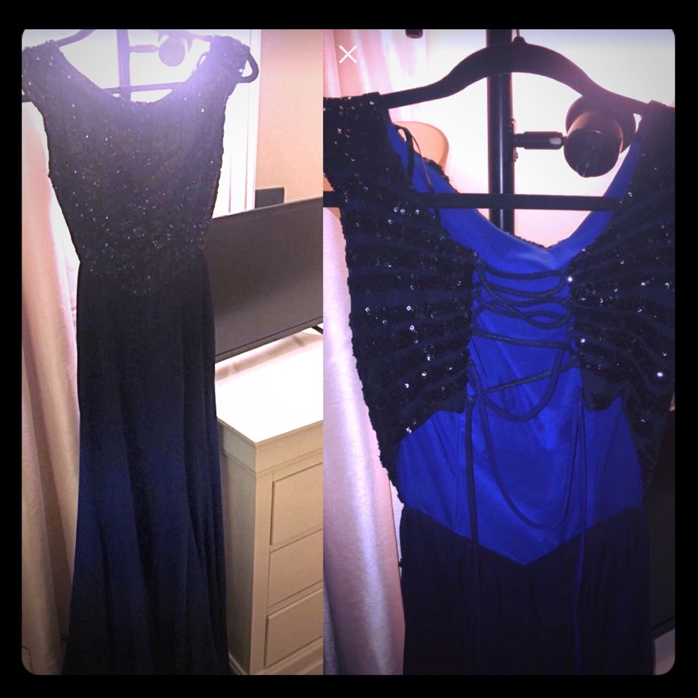Blue Ombré Prom Dress